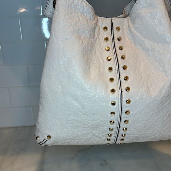 Michael Kors Pebbled Soft Leather Uptown Astor Studded Hobo Shoulder Bag - Picture 5 of 16